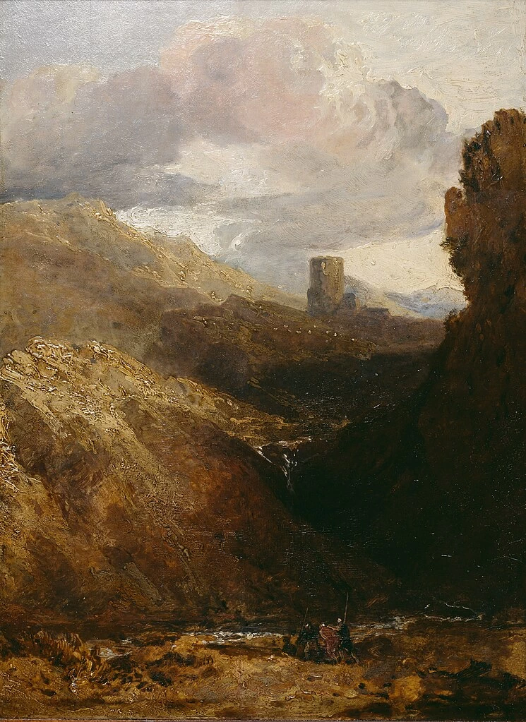 Castello di Dolbadarn - Studio per l'immagine del diploma, National Library of Wales